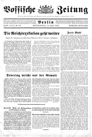 Vossische Zeitung vom 21.07.1932