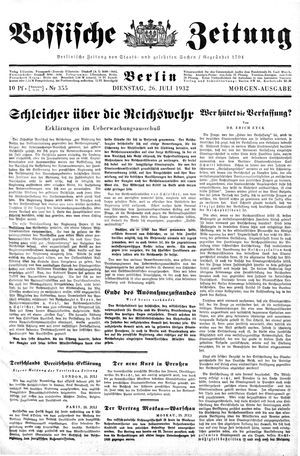 Vossische Zeitung vom 26.07.1932