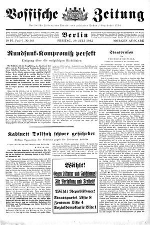 Vossische Zeitung vom 29.07.1932