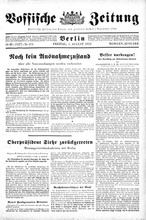 Vossische Zeitung vom 05.08.1932