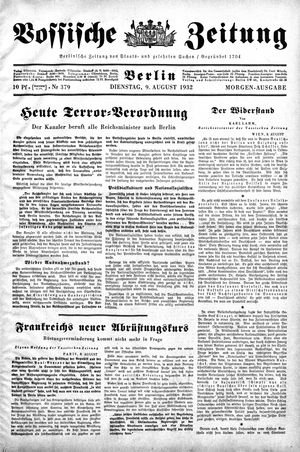 Vossische Zeitung vom 09.08.1932