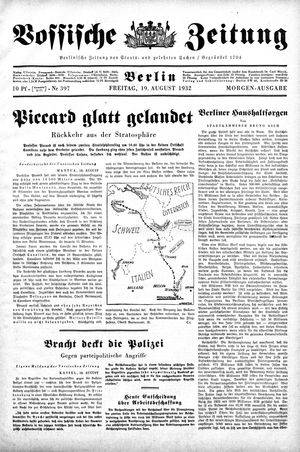 Vossische Zeitung vom 19.08.1932