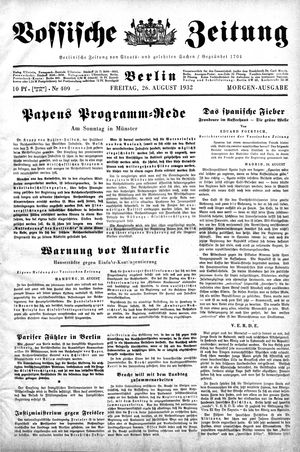 Vossische Zeitung vom 26.08.1932