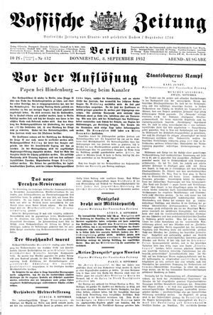 Vossische Zeitung on Sep 8, 1932