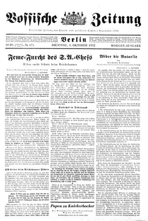 Vossische Zeitung vom 04.10.1932