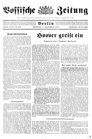 Vossische Zeitung vom 07.10.1932