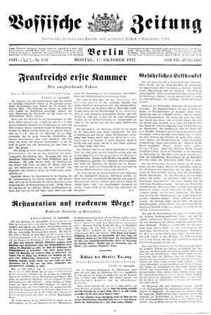 Vossische Zeitung vom 17.10.1932