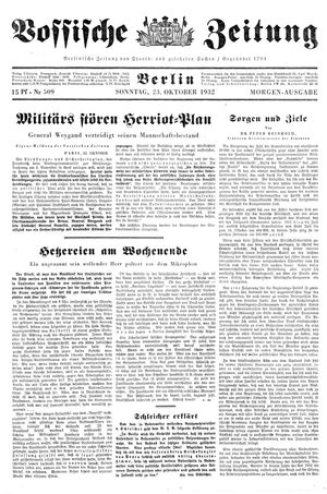 Vossische Zeitung vom 23.10.1932