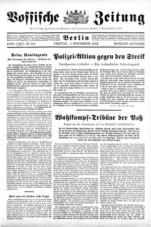 Vossische Zeitung vom 04.11.1932