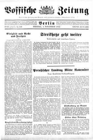 Vossische Zeitung vom 04.11.1932