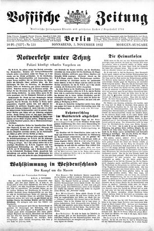 Vossische Zeitung vom 05.11.1932