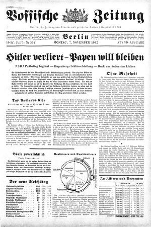 Vossische Zeitung vom 07.11.1932