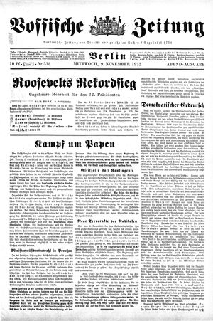 Vossische Zeitung vom 09.11.1932