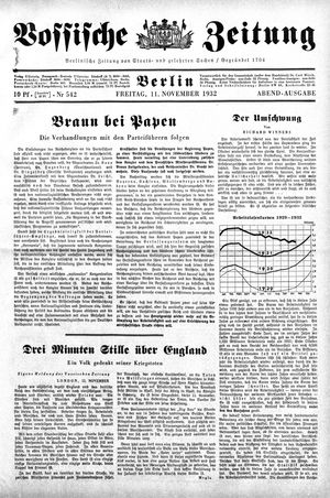 Vossische Zeitung vom 11.11.1932