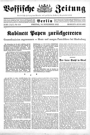Vossische Zeitung vom 18.11.1932