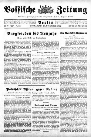 Vossische Zeitung vom 19.11.1932