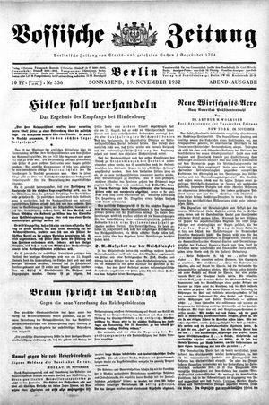 Vossische Zeitung vom 19.11.1932