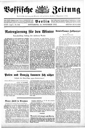 Vossische Zeitung vom 26.11.1932