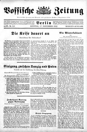 Vossische Zeitung vom 27.11.1932