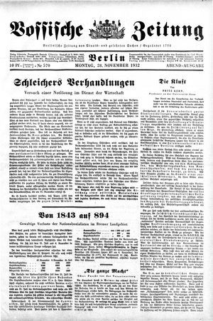 Vossische Zeitung vom 28.11.1932