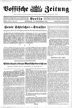 Vossische Zeitung vom 29.11.1932