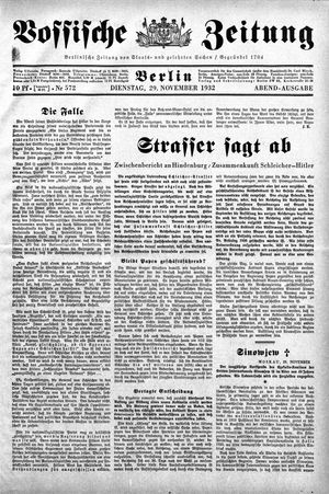 Vossische Zeitung vom 29.11.1932