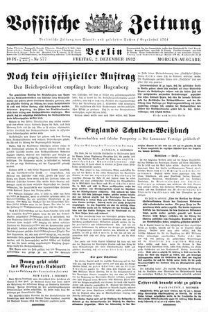 Vossische Zeitung vom 02.12.1932