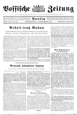 Vossische Zeitung vom 08.12.1932