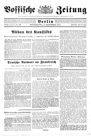 Vossische Zeitung vom 08.12.1932