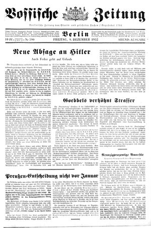 Vossische Zeitung vom 09.12.1932