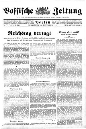 Vossische Zeitung on Dec 10, 1932