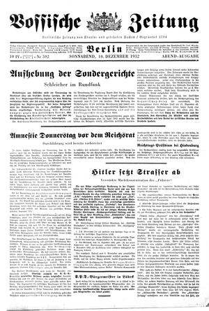 Vossische Zeitung vom 10.12.1932