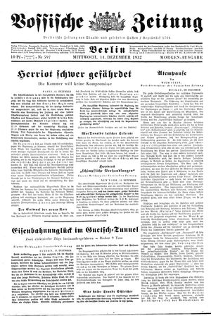 Vossische Zeitung vom 14.12.1932