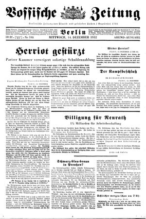 Vossische Zeitung vom 14.12.1932