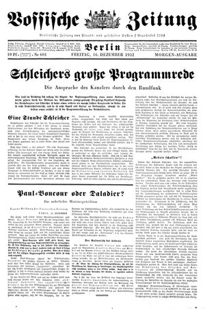Vossische Zeitung vom 16.12.1932