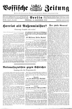 Vossische Zeitung vom 16.12.1932