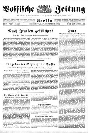 Vossische Zeitung vom 29.12.1932