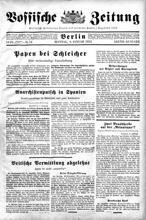 Vossische Zeitung on Jan 9, 1933