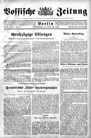 Vossische Zeitung vom 11.01.1933