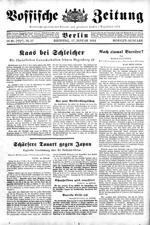 Vossische Zeitung vom 17.01.1933