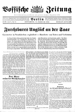 Vossische Zeitung vom 11.02.1933