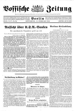 Vossische Zeitung on Feb 25, 1933