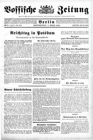 Vossische Zeitung vom 02.03.1933