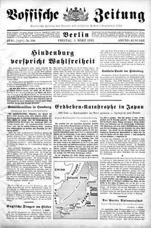 Vossische Zeitung on Mar 3, 1933
