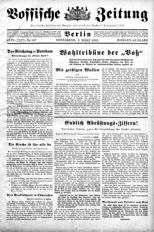 Vossische Zeitung on Mar 4, 1933