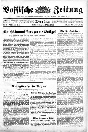 Vossische Zeitung vom 07.03.1933