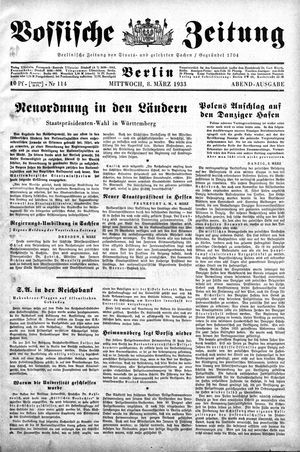 Vossische Zeitung on Mar 8, 1933