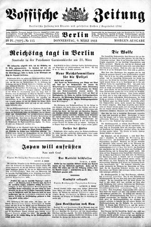 Vossische Zeitung on Mar 9, 1933