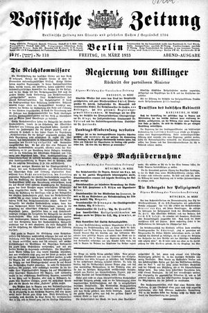 Vossische Zeitung vom 10.03.1933