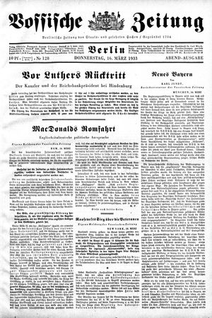 Vossische Zeitung vom 16.03.1933